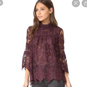 Anna Sui Romantique Lace Top, Size Small